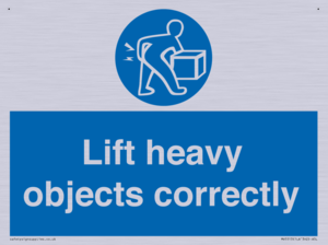 Lift heavy objects correctly